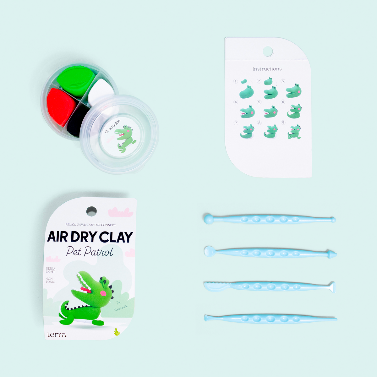 Crocodile Animal Clay Kit - Pet Patrol - Terra