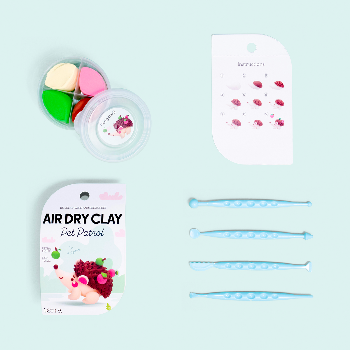 Hedgehog Animal Clay Kit - Pet Patrol - Terra