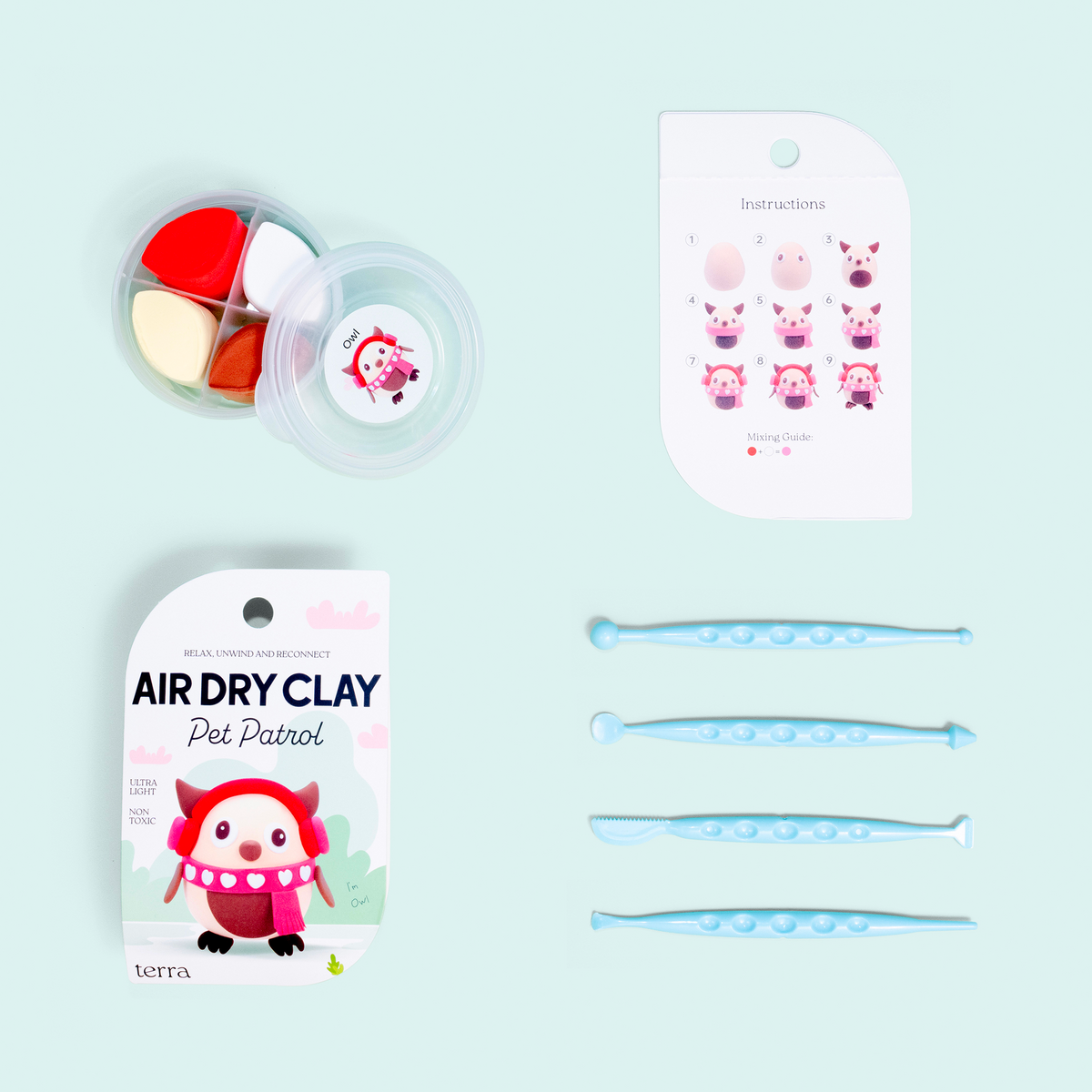 Owl Animal Clay Kit - Pet Patrol - Terra