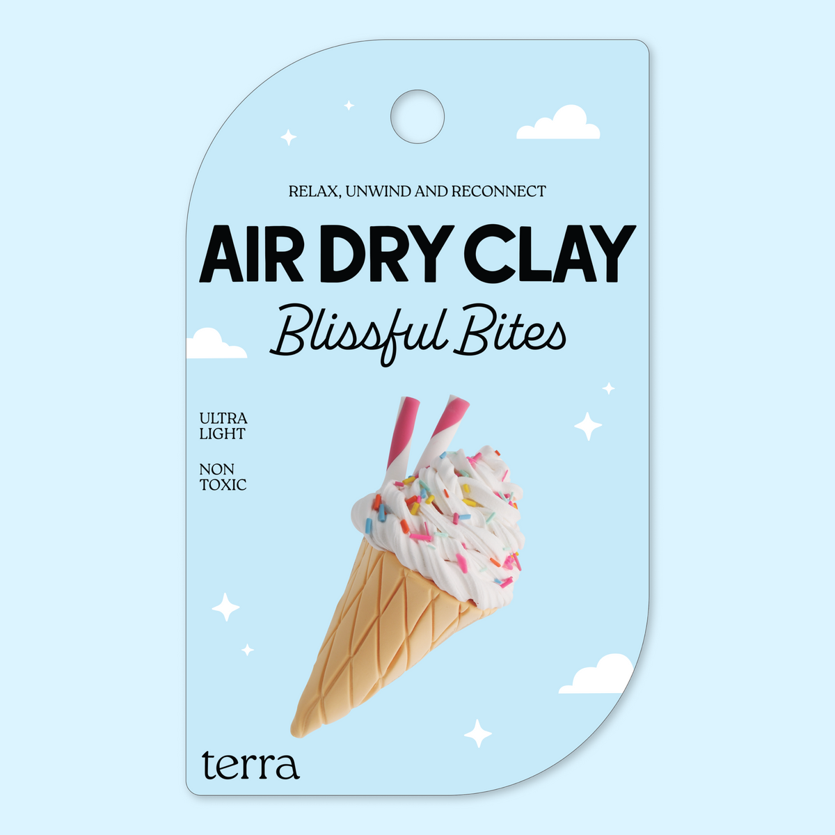 Vanilla Sprinkle Cone Kawaii Clay Kit - Blissful Bites - Terra