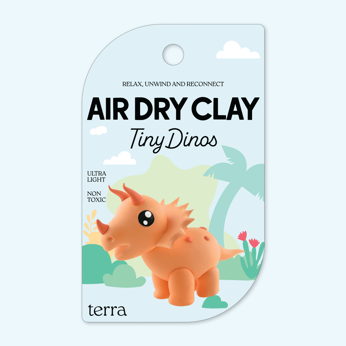 Trikey Triceratops Dinosaur Clay Kit - Tiny Dinos - Terra