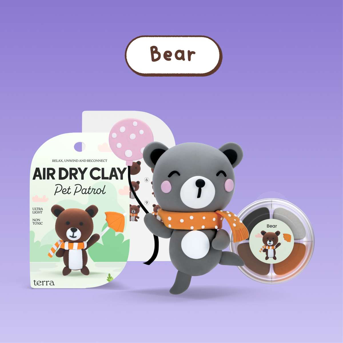Bear Animal Clay Kit - Pet Patrol - Terra