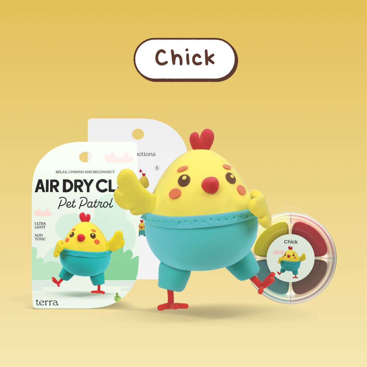 Chick Animal Clay Kit - Pet Patrol - Terra