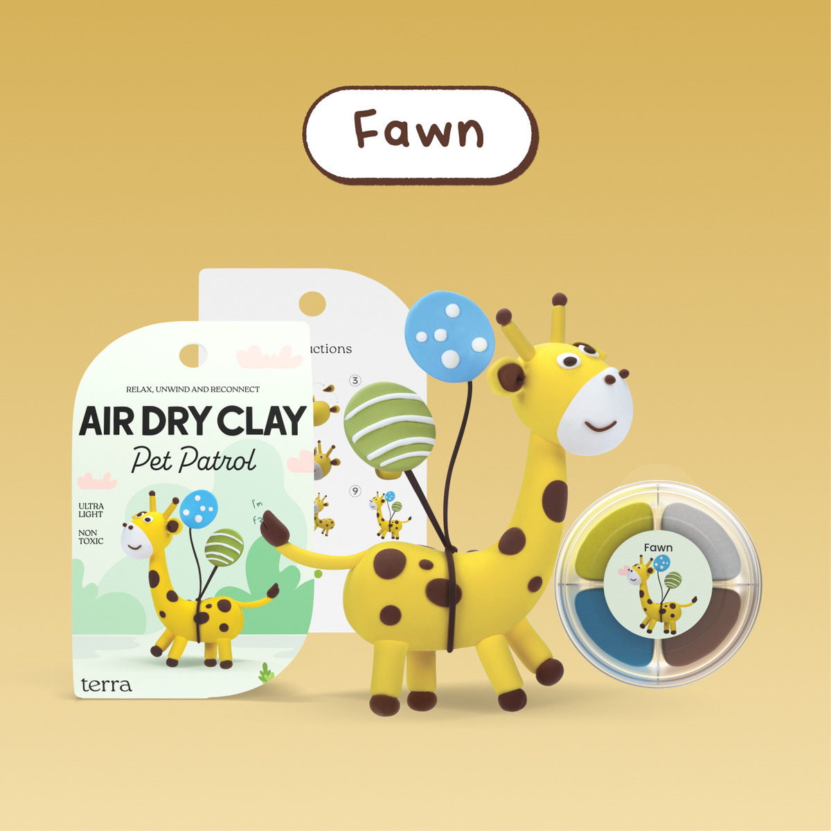Giraffe Animal Clay Kit - Pet Patrol - Terra