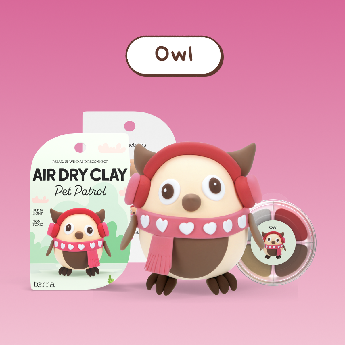Owl Animal Clay Kit - Pet Patrol - Terra