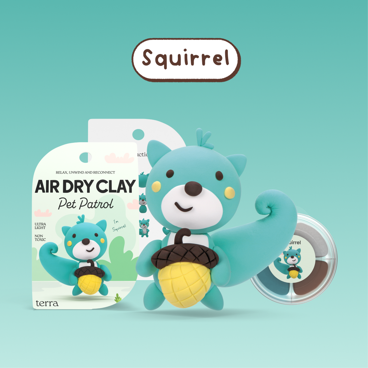 Squirrel Animal Clay Kit - Pet Patrol - Terra