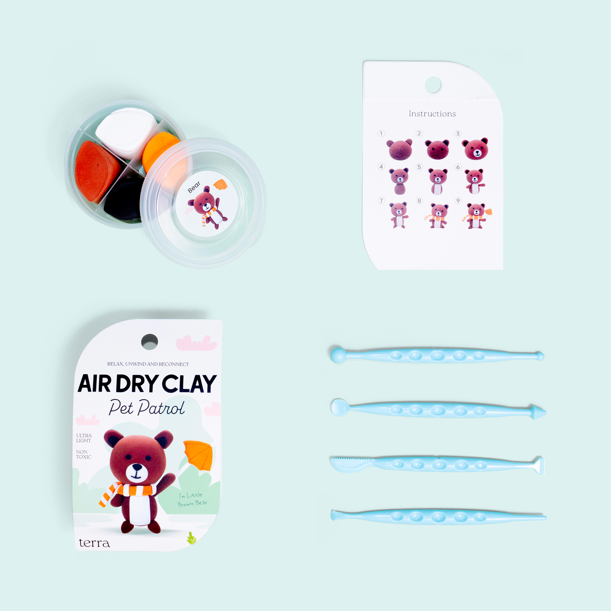 Bear Animal Clay Kit - Pet Patrol - Terra