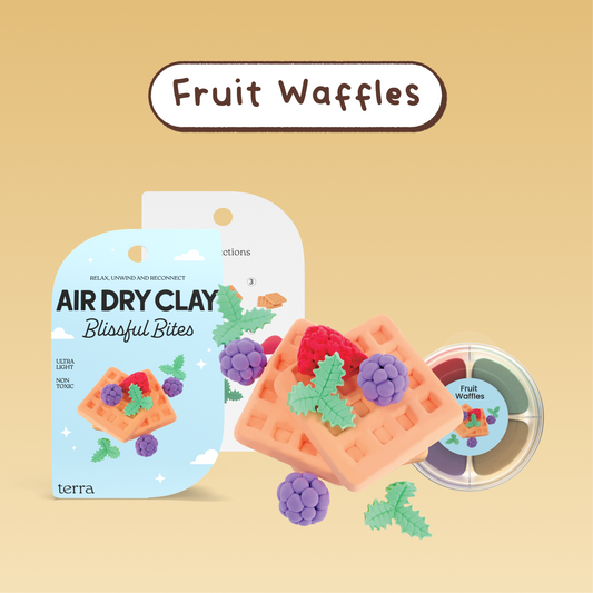 Fruit Waffles Kawaii Dessert Clay Kit - Blissful Bites - Terra