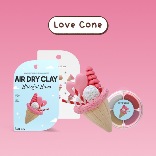 Love Cone Kawaii Ice Cream Clay Kit - Blissful Bites - Terra