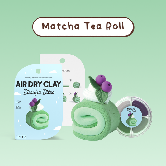 Matcha Tea Roll Kawaii Clay Kit - Blissful Bites - Terra