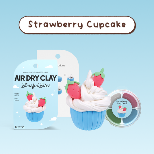 Strawberry Cupcake Kawaii Clay Kit - Blissful Bites - Terra
