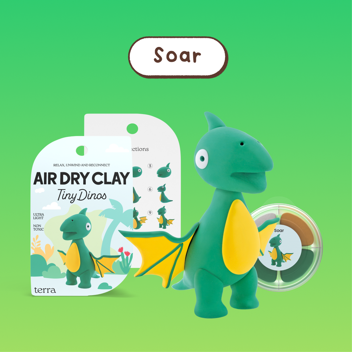 Soar Flying Dinosaur Clay Kit - Tiny Dinos - Terra