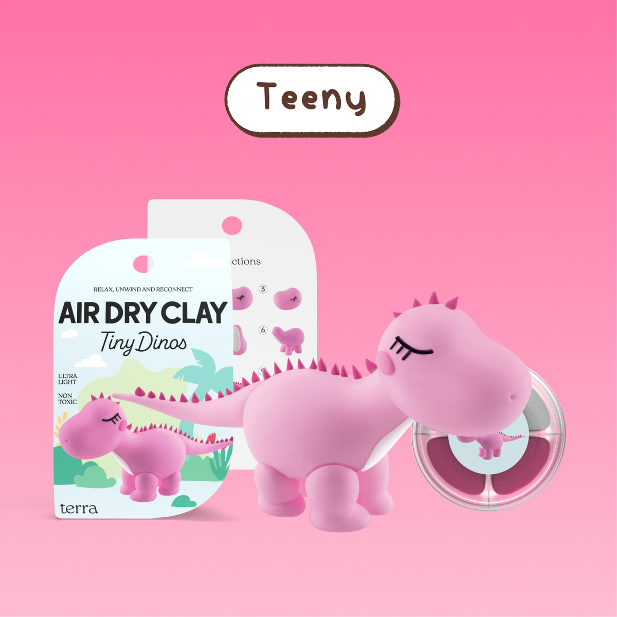 Teeny Mini Dinosaur Clay Kit - Tiny Dinos - Terra