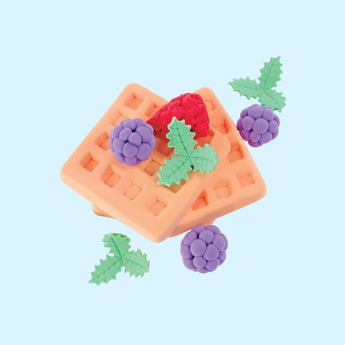 Fruit Waffles Kawaii Dessert Clay Kit - Blissful Bites - Terra