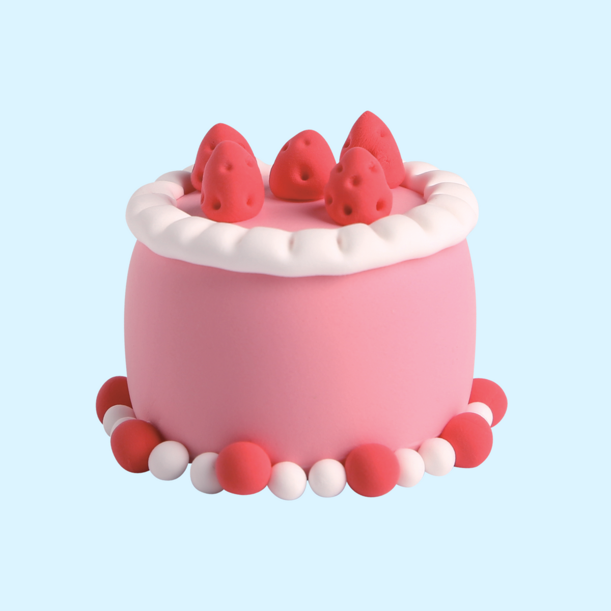 Strawberry Cake Kawaii Dessert Clay Kit - Blissful Bites - Terra